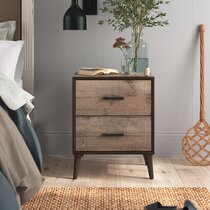 Rubberwood nightstand on sale